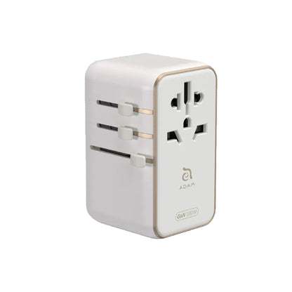 ADAM Elements T100L 100W Universal Travel Adapter with Built-In USB-C Cable