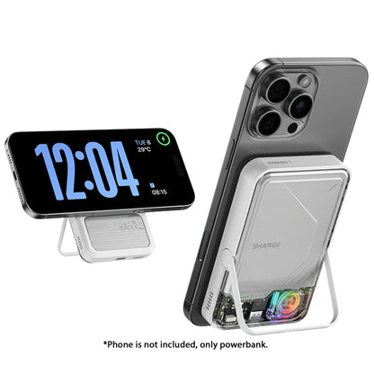 SHARGE ICEMAG 2 Active Cooling with Stand - 10,000mAh Powerbank Magsafe and Qi2 Compatible - Forexengineer -Malaysia