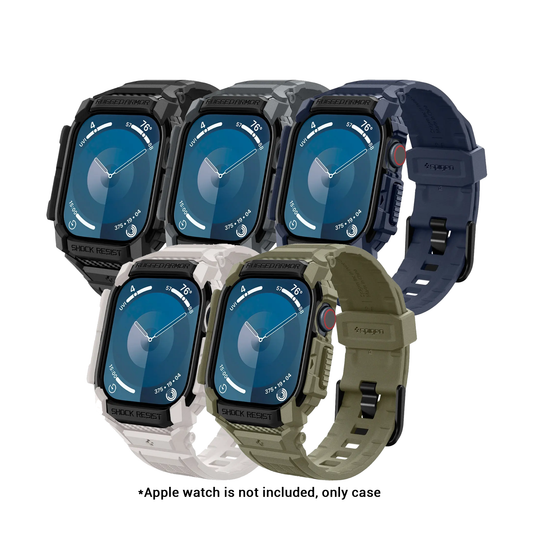 SPIGEN Rugged Armor Pro for Apple Watch Series 10 ( 46mm ) - Adjustable Band + Protective Case - Forexengineer -Malaysia