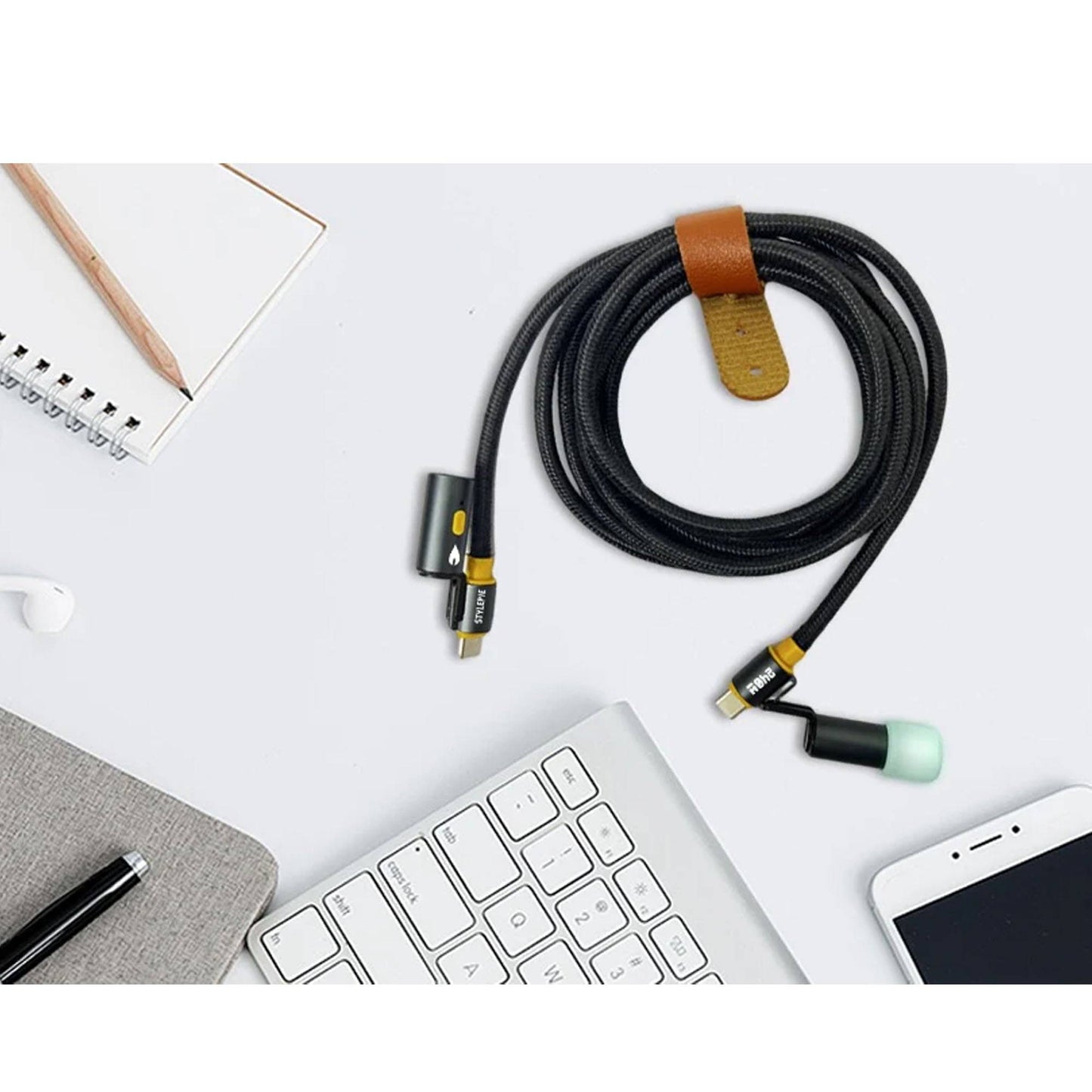 STYLEPIE Elf USB-C Cable 4-in-1 Lighther Flashlight Charging Data Transfer Cable 1.5m - Forexengineer -Malaysia