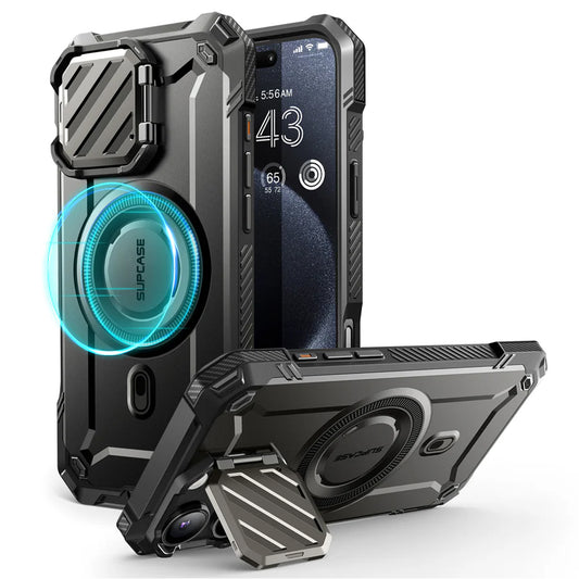SUPCASE UB Mag XT Magnetic Rugged Case for iPhone 16 Series with Built-in Camera Cover & Kickstand - Forexengineer -Malaysia- 843439150768-843439150478-843439150287-843439150775-843439150485-843439150294-843439151499-843439151475--843439150782