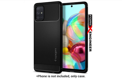 Spigen Rugged Armor for Samsung Galaxy A71 - Matte Black - Forexengineer -Malaysia- 8809685624271