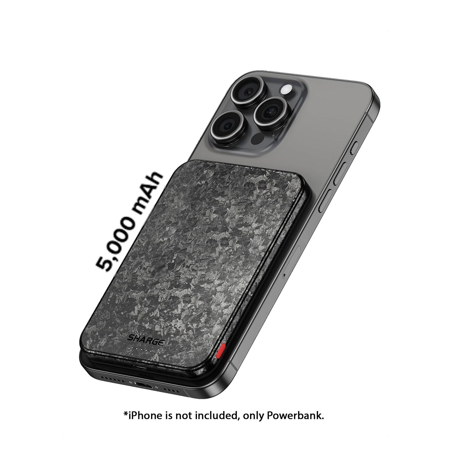 Sharge CarbonMag 5K - Slim Magsafe and Qi Wireless Compatible Carbon Fiber Power Bank PD20W 5000mAh - Forged Carbon - Forexengineer -Malaysia- 6973154657779