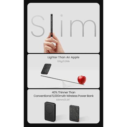 Sharge CarbonMag 5K - Slim Magsafe and Qi Wireless Compatible Carbon Fiber Power Bank PD20W 5000mAh - Forged Carbon - Forexengineer -Malaysia