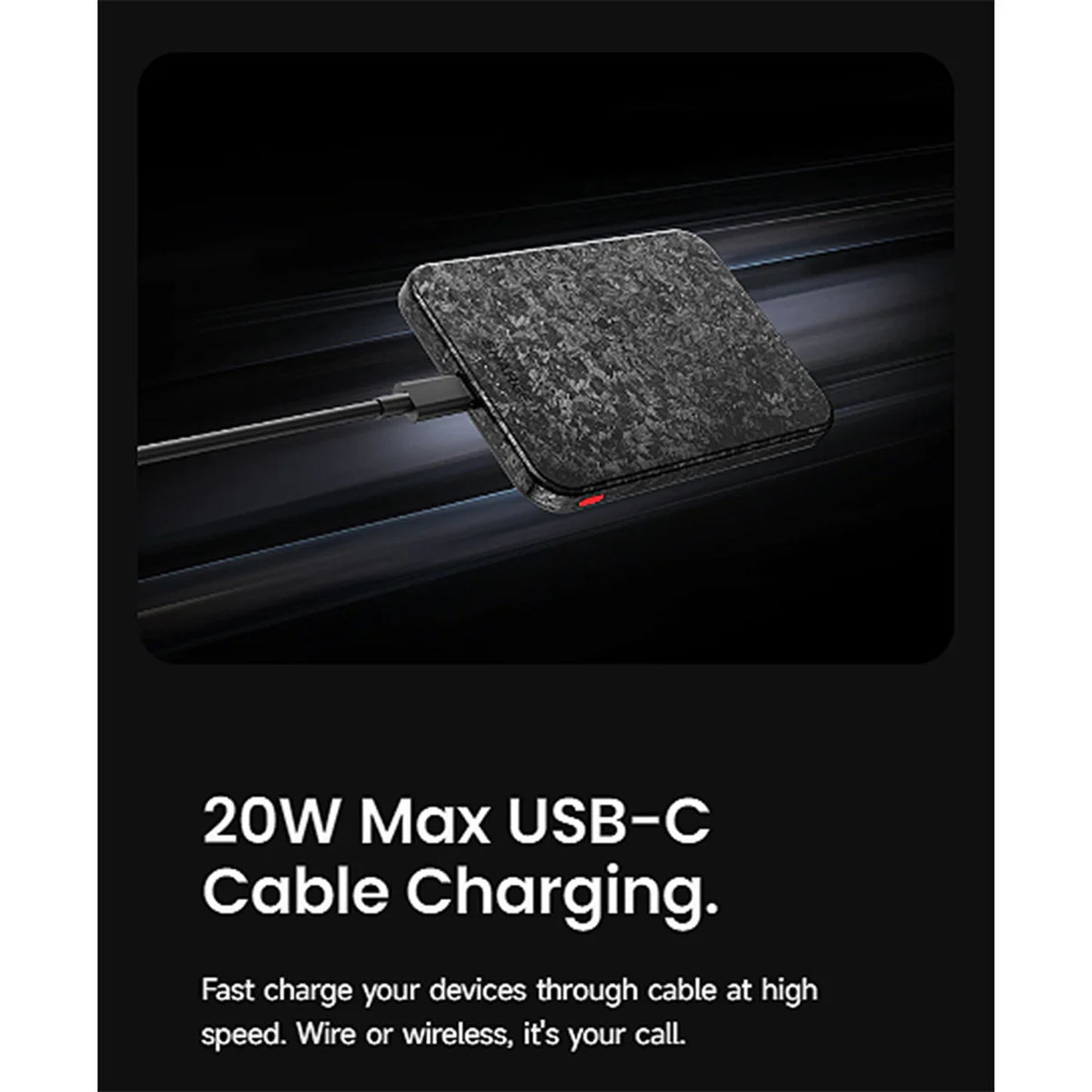 Sharge CarbonMag 5K - Slim Magsafe and Qi Wireless Compatible Carbon Fiber Power Bank PD20W 5000mAh - Forged Carbon - Forexengineer -Malaysia- 6973154657779