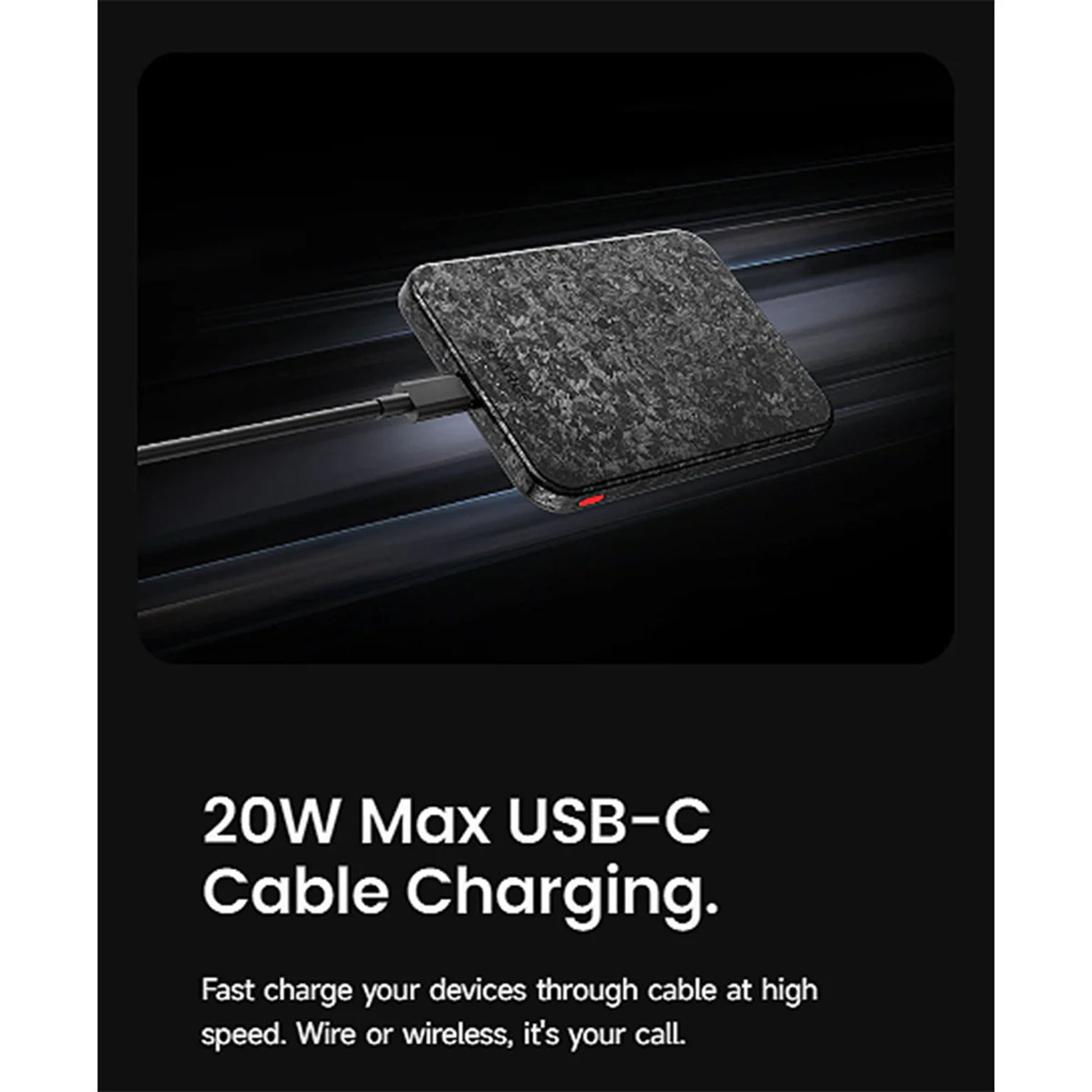 Sharge CarbonMag 5K - Slim Magsafe and Qi Wireless Compatible Carbon Fiber Power Bank PD20W 5000mAh - Forged Carbon - Forexengineer -Malaysia- 6973154657779