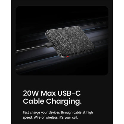 Sharge CarbonMag 5K - Slim Magsafe and Qi Wireless Compatible Carbon Fiber Power Bank PD20W 5000mAh - Forged Carbon - Forexengineer -Malaysia