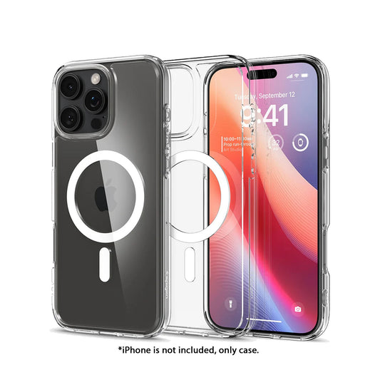 Spigen Crystal Hybrid MagFit for iPhone 16 Pro Max - MagSafe Compatible - White - Forexengineer -Malaysia