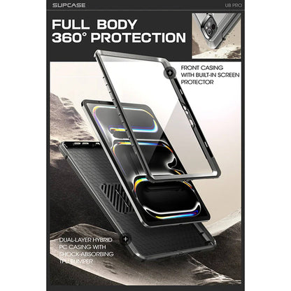 Supcase Unicorn Beetle Pro Case for iPad Pro 11" / Pro 13" ( 2024 ) M4 with Pencil Holder & Built-in Screen Protector - Black - Forexengineer -Malaysia
