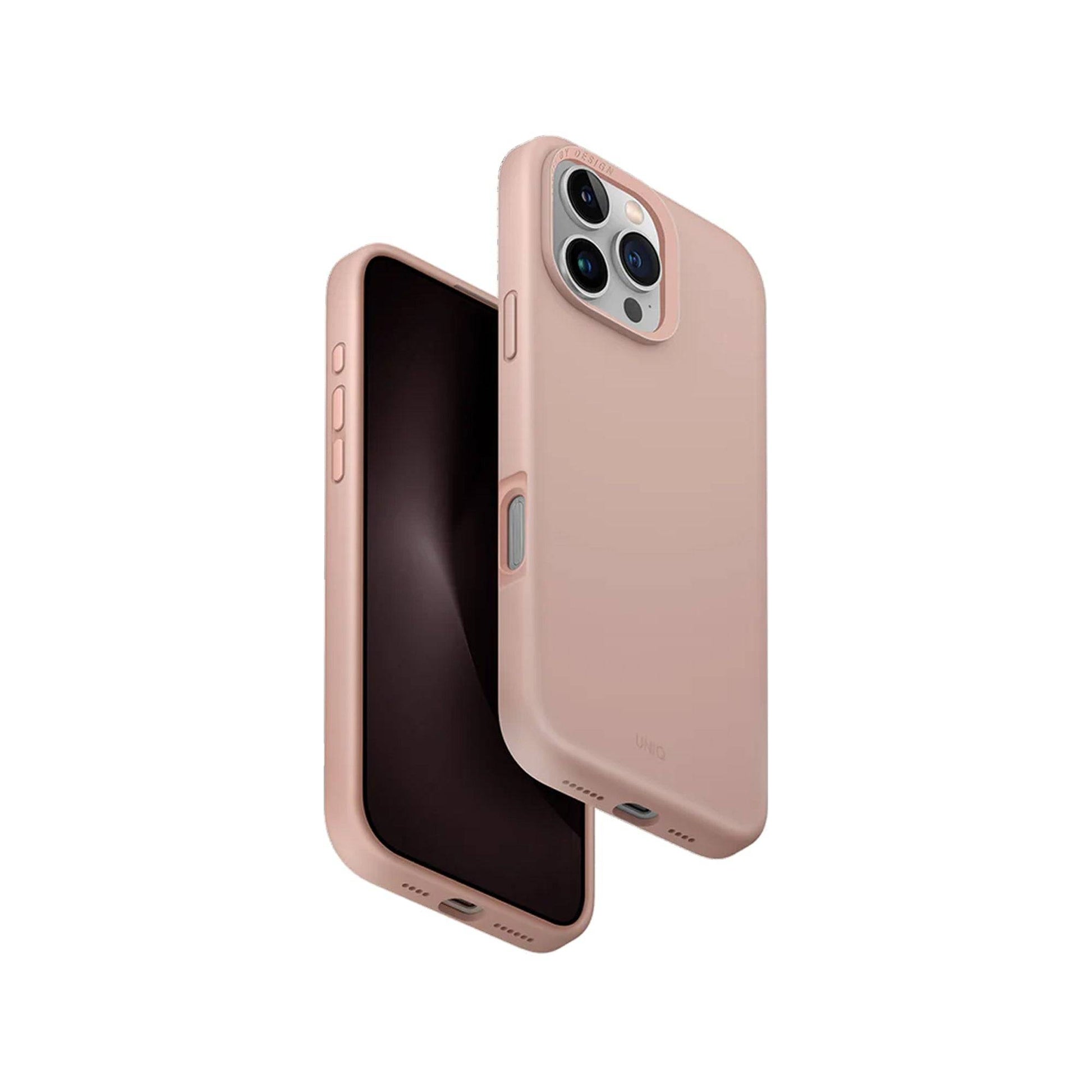 UNIQ Lino Hue Hybrid Silicone Case for iPhone 16 Series - Magnetic Charging Compatible - Forexengineer -Malaysia