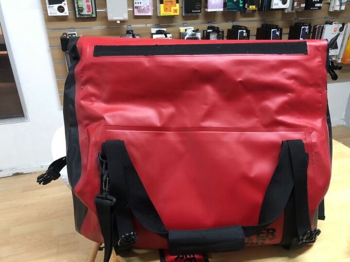 HyperGear Duffel Bag 40L  Travel Bag - 100% Waterproof, Lightweight and Heavy Duty - Red