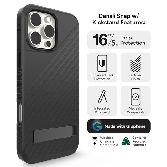 ZAGG Denali Snap Kickstand for iPhone 16 Series - MagSafe Compatible - Forexengineer -Malaysia- 840390320896-840390320889-840390320933-840390320926