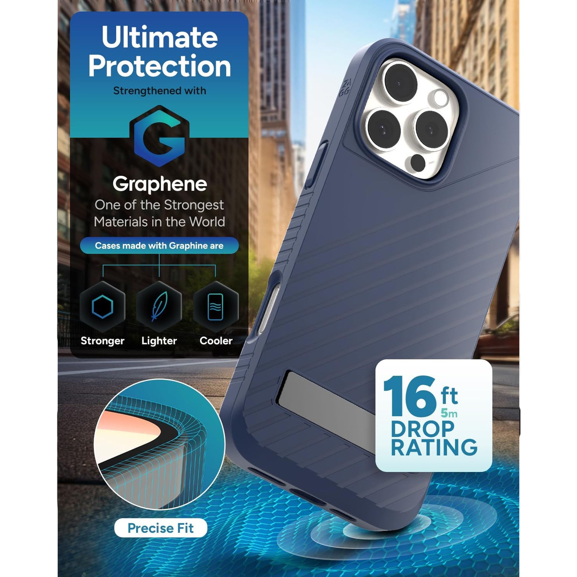 ZAGG Denali Snap Kickstand for iPhone 16 Series - MagSafe Compatible - Forexengineer -Malaysia- 840390320896-840390320889-840390320933-840390320926