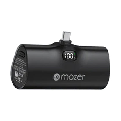 Mazer Super Mini Pocket - Built-in USB-C Connector 5000mAh PD20W Power Bank - Forexengineer -Malaysia