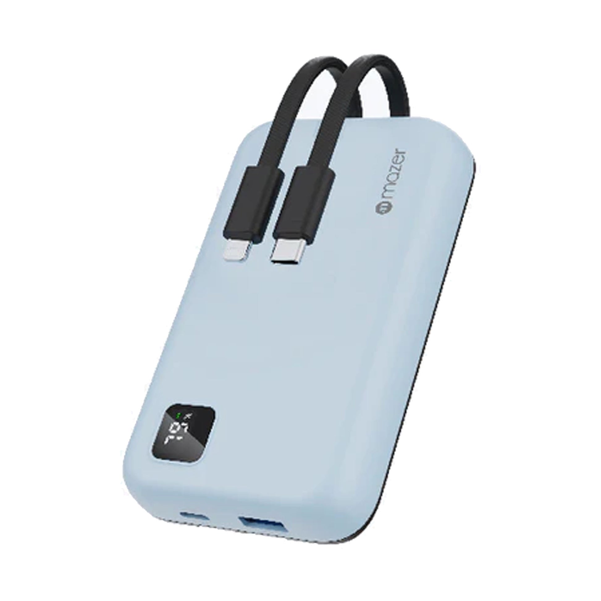 Mazer PowerCharge Link 10,000mAh PD20W (Built-in Lightning & USB C Cables) Power Bank - Forexengineer -Malaysia