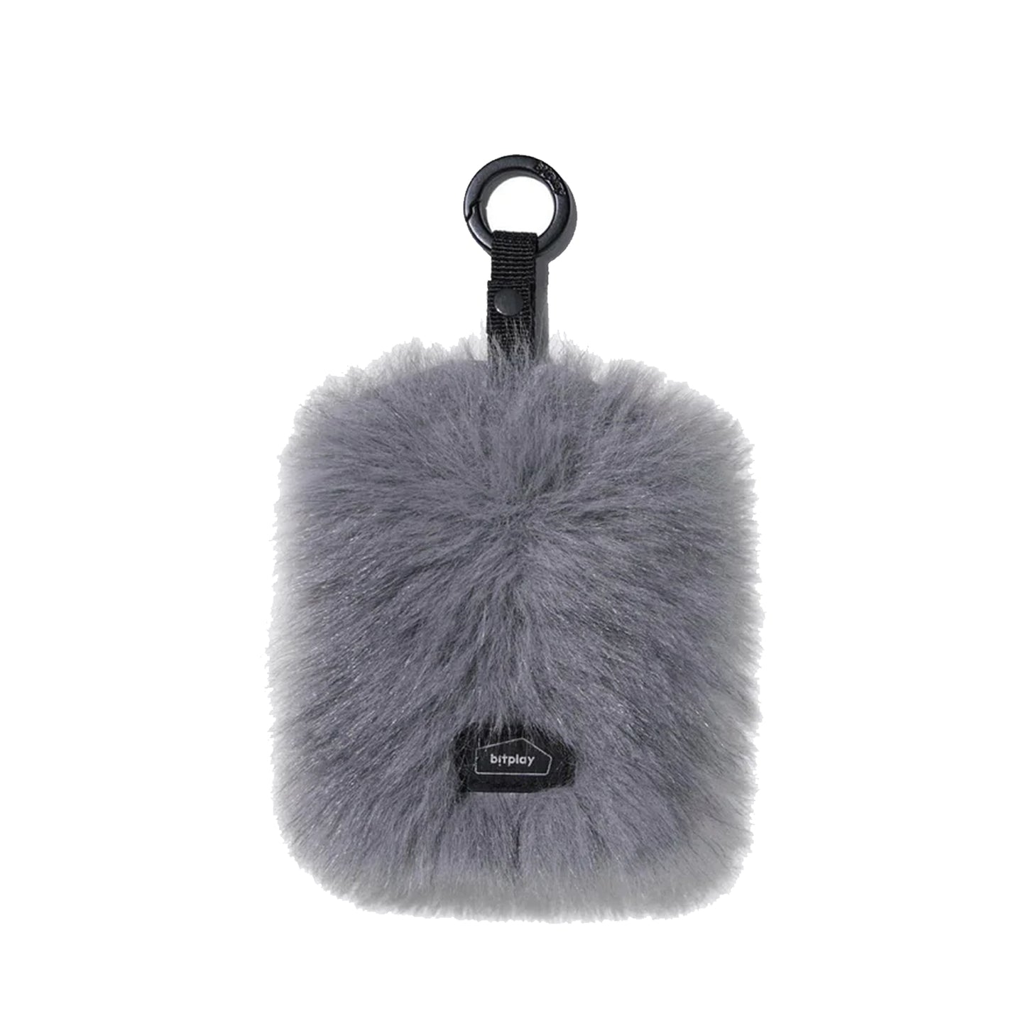 Bitplay Furry Badge Card Holder with Circle Buckle- Plush Velvet Fabric