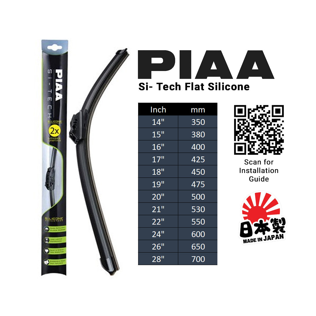 PIAA SI TECH Flat Silicone Car Wiper ( 24" ) (Barcode: 4960311063827 )