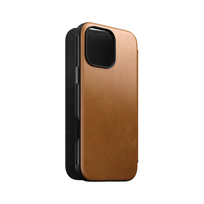 Nomad Modern Leather Folio Case for iPhone 16 Series - MagSafe Compatible - Forexengineer -Malaysia