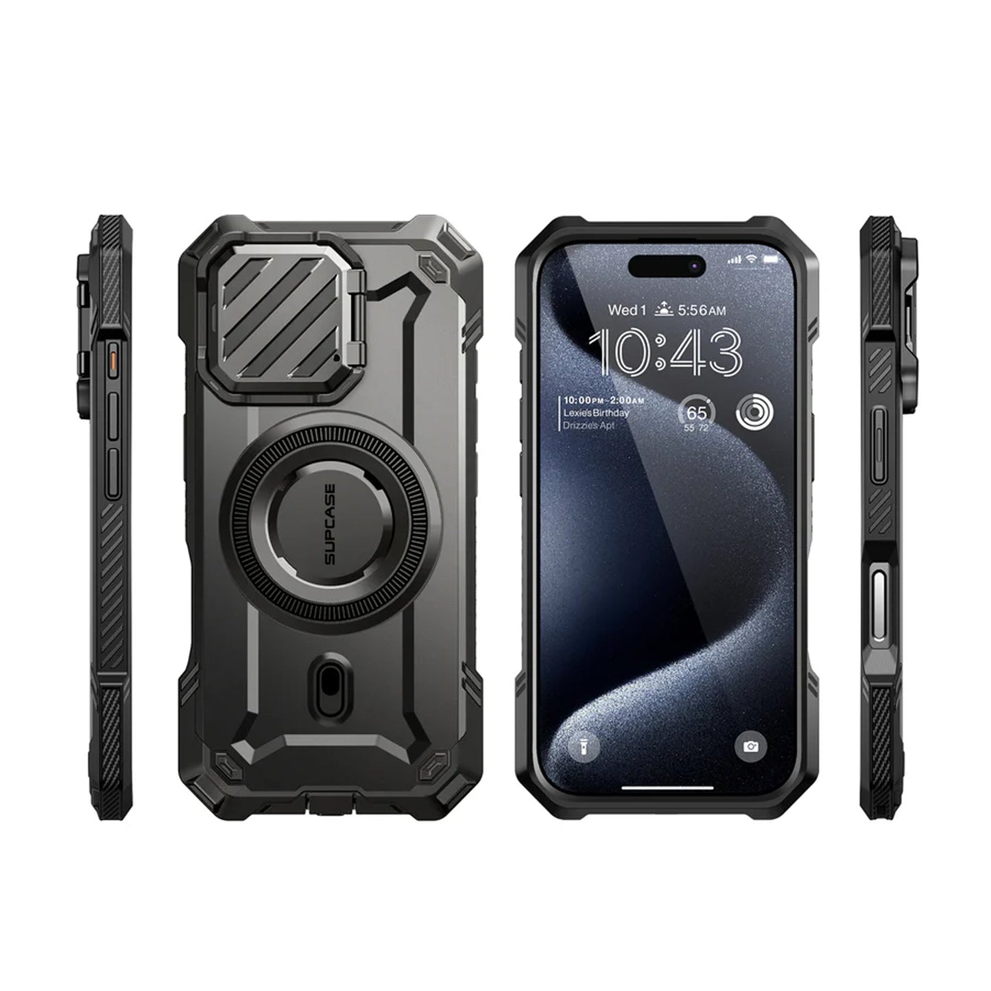 SUPCASE UB Mag XT Magnetic Rugged Case for iPhone 16 Series with Built-in Camera Cover & Kickstand