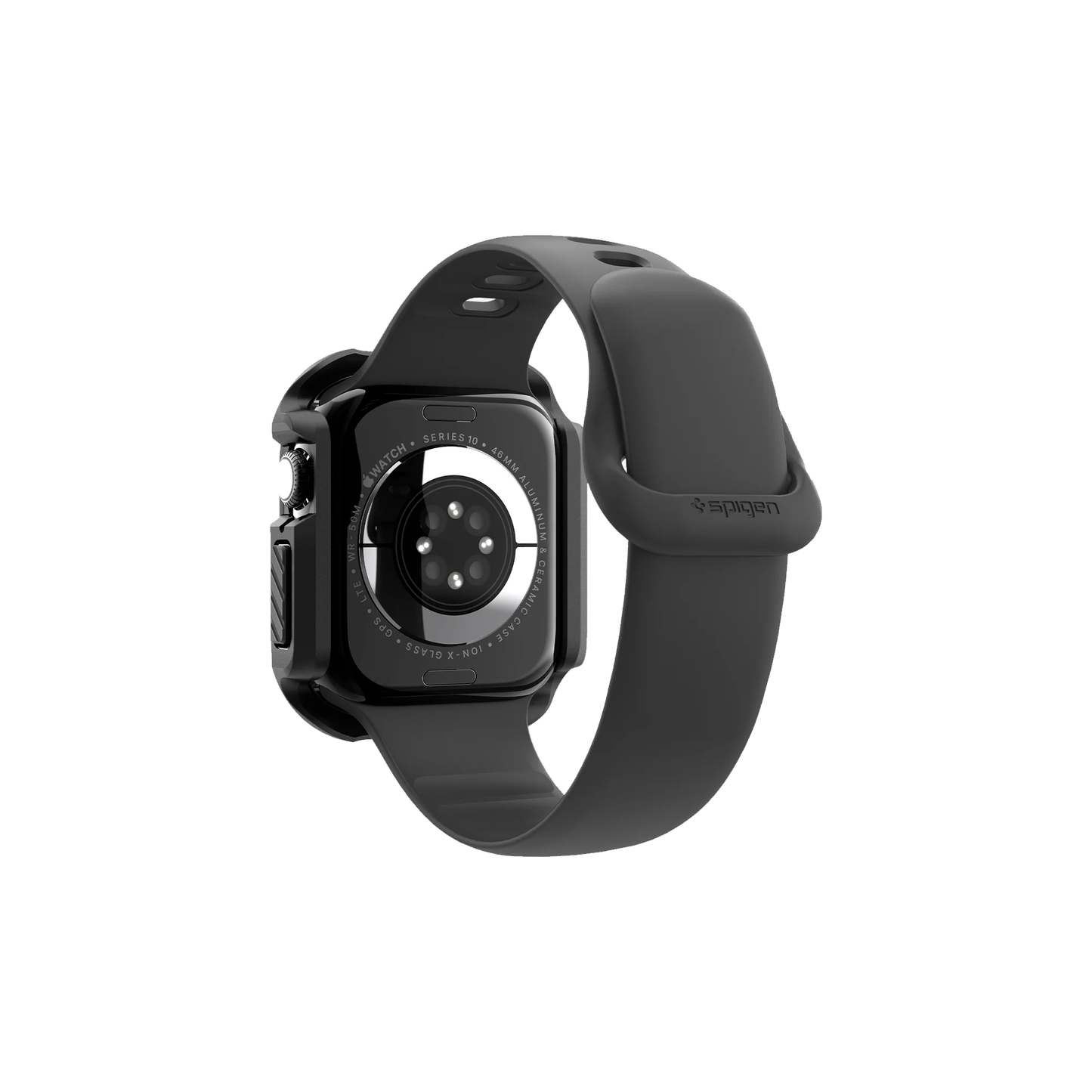 SPIGEN Tough Armor for Apple Watch Series 10 ( 46mm ) - Case with Build-in Screen Protector - Black