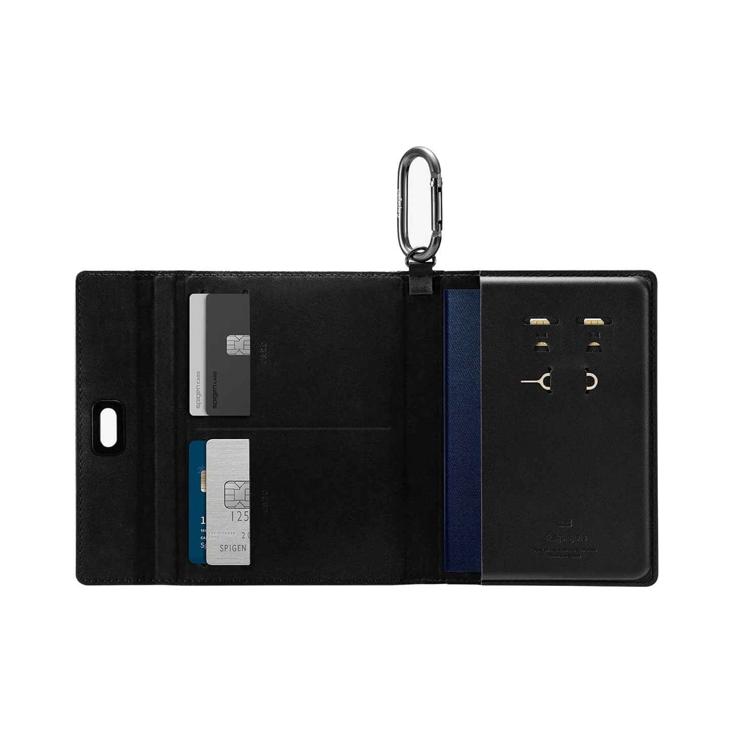 Spigen Universal Passport Holder fit 4 Cards, Passport, Sim Cards and Boarding Pass