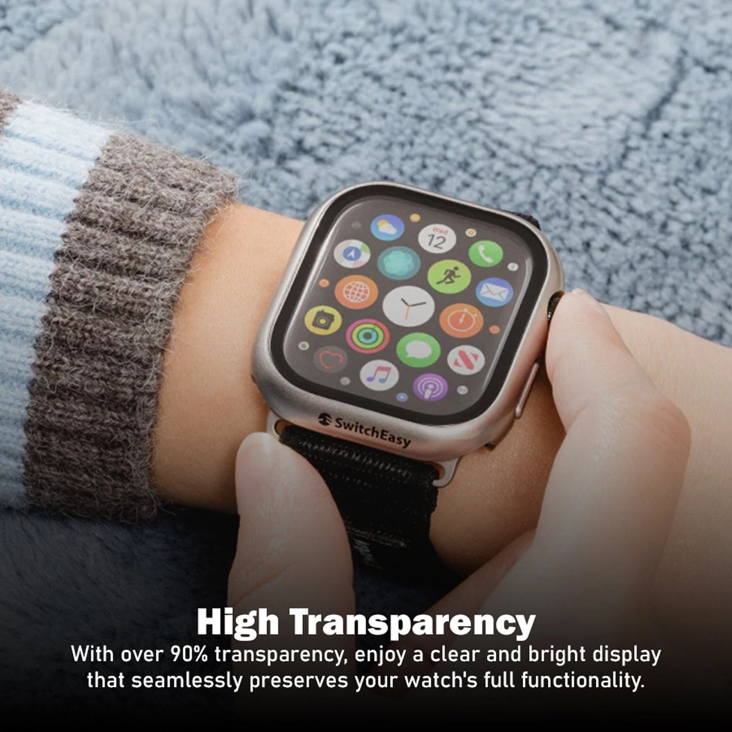 SwitchEasy Hybrid WP 9H Glass Waterproof Apple Watch Case for Apple Watch Series 10 ( 46mm / 42mm )