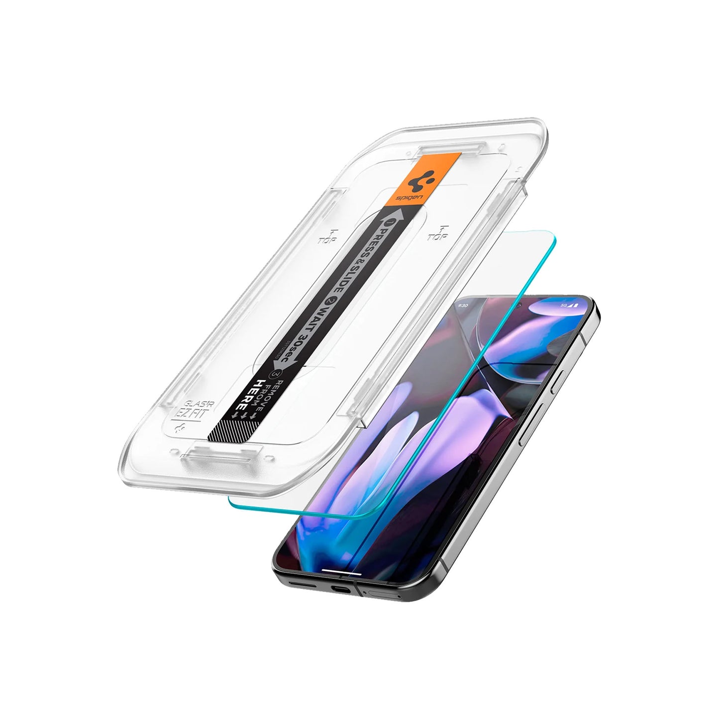 [2 Pack] Spigen GLAS.tR EZ Fit Tempered Glass Screen Protector for Google Pixel 9 Pro XL / Pixel 9 Pro / Pixel 9 - EZ Fit Tray Included - Clear