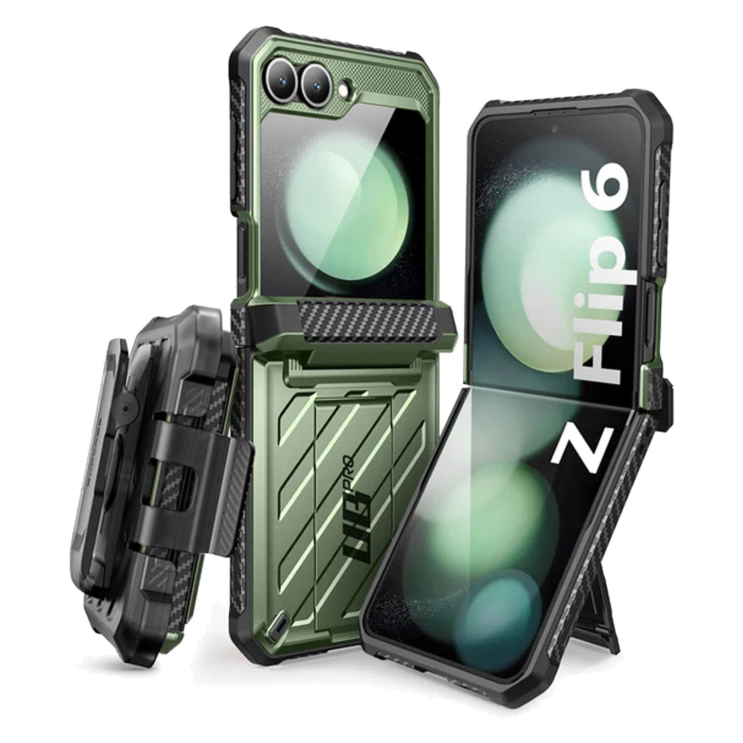 Supcase Unicorn Beetle Pro for Samsung Galaxy Z Flip 6 - With Built-in Screen Protector and  Multi-Angle Kickstand