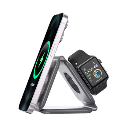 MAZER Mag Trifold 25W 3-in-1 Foldable Wireless Charger - MagSafe Compatible - Forexengineer -Malaysia