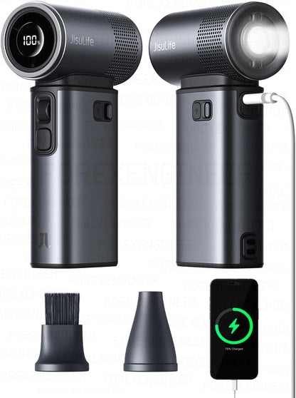 Jisulife Handheld Fan Ultra2 9000mAh Battery with Lighting and Super High Speed Wind.