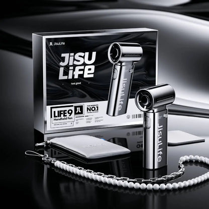 JisuLife CHROME Life9 Handheld Hand Fan Limited Edition 5000 mAh 5 Speeds Control 40000 RPM - Hand Fan