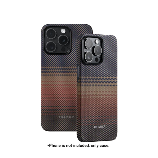 PITAKA MagEZ Case 5 Sunset . Moonrise for iPhone 15 Series - Made with MagSafe SlimBoard™ Module 2.0 - Forexengineer -Malaysia- 749355415335-749355415328-749355415311-749355415304
