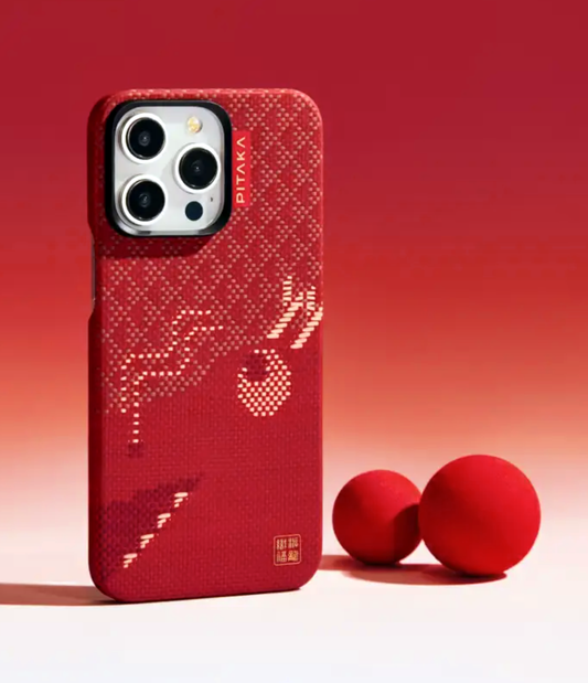 PITAKA Chinese New Year Series MagEZ Case 5 Weaving+ Limited Edition for iPhone 15 Series - MagSafe Compatible