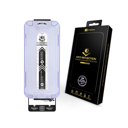 Hoda Anti-Reflection Tempered Glass Screen Protector for iPhone 16 Series - Dust Free Helper Included - Clear - Forexengineer -Malaysia