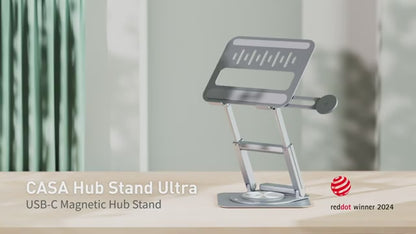 ADAM elements Hub Stand Ultra USB-C Magnetic 6-in-1 Hub Stand (Gray)