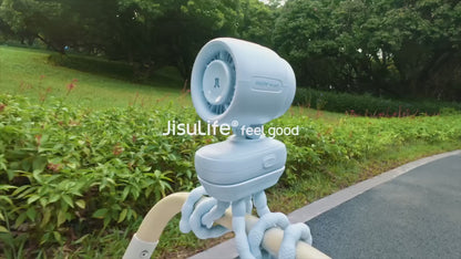 JisuLife Stroller Fan Life 4 ( 5000mAh ) Octopus / Clip Fan 38H Long Battery with Night Light