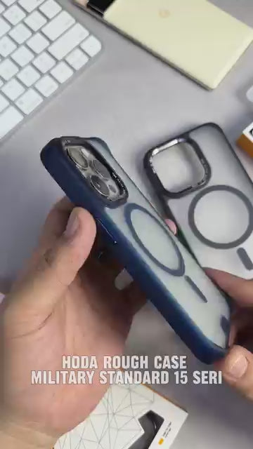 Hoda ROUGH Case Military Standard for iPhone 16 Series - Magsafe Compatible - Clear Matte.