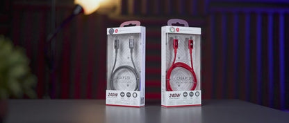 ADAM Element CASA P120 / P200 USB-C to USB-C 240W Braided Charging Cable 480Mbps Data Transfer PD 3.1