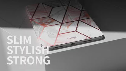 i-Blason Cosmo Case for iPad Air 11" / iPad Air 13" ( 2024 / 2025 / 2026 ) M2 / M3 / M4 With Build In Built-in screen protector and Apple Pencil Holder - Marble.