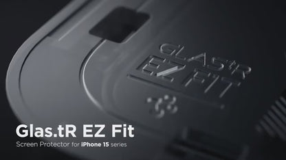 [2 PACK] Spigen Glas.tR EZ Fit Screen Protector for iPhone 15 Series - EZ Fit Tray Included - Transparency.