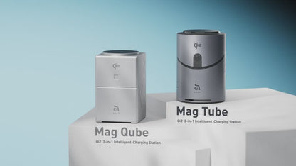 ADAM Elements Mag Tube Qi2 3-in-1 Intelligent Charging Station