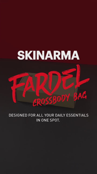 SKINARMA Fardel Crossbody Bag / Sling Bag - 2D Printing with Water-resistant Zip and Fabric.