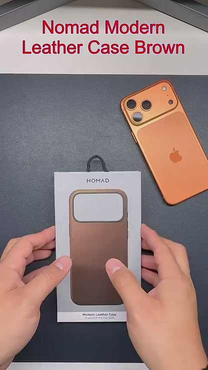 Nomad Modern Leather Magnetic Case for iPhone 18 Pro Max / 18 Pro / 17 Pro Max / 17 Pro