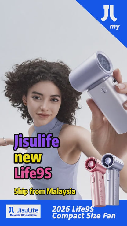 JisuLife Life9s 5000mAh Handheld Fan 22H Long Battery 10 m/s Airflow Slim Fan