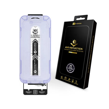 Hoda Anti-Reflection Tempered Glass Screen Protector for iPhone 16 Series - Dust Free Helper Included - Clear - Forexengineer -Malaysia