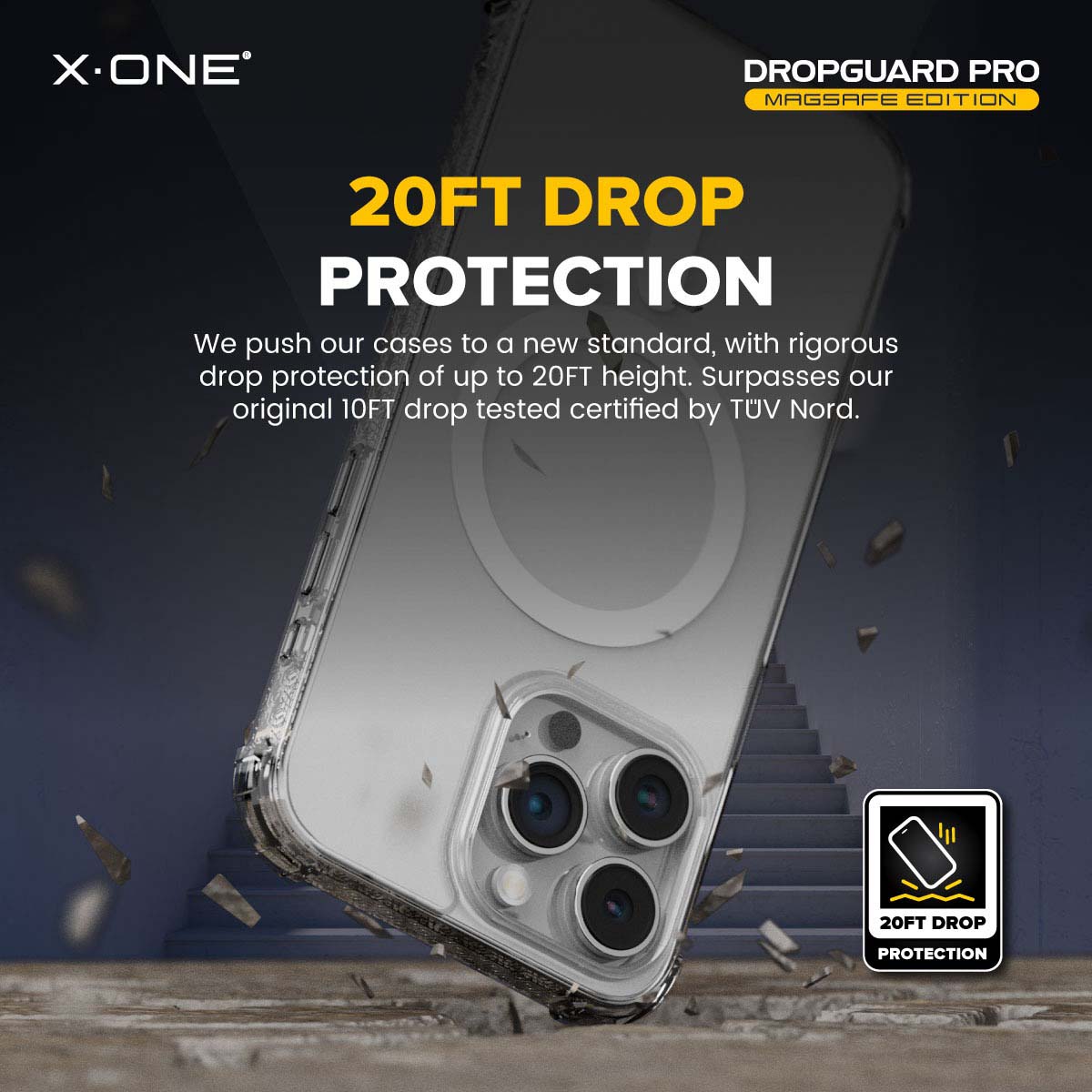 X.One Dropguard Pro for iPhone 15 Series Impact Protection Case - MagSafe Compatible