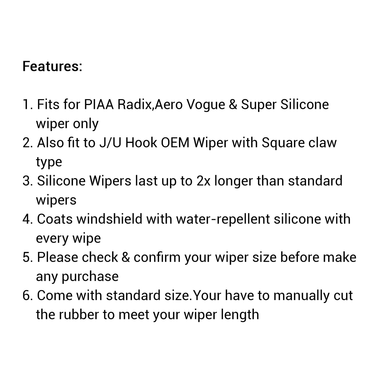 PIAA SILICONE WIPER REFILL for Radix & Aero Vogue Blade ( 14" ) ( 6mm ) (Barcode: 722935940359 )