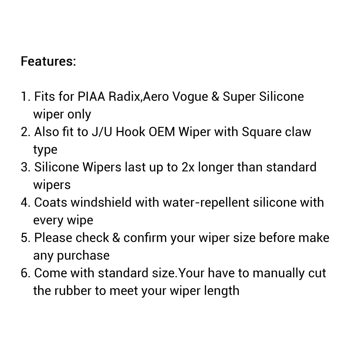 PIAA SILICONE WIPER REFILL for Radix & Aero Vogue Blade ( 26" ) ( 8mm ) (Barcode: 722935940656 )