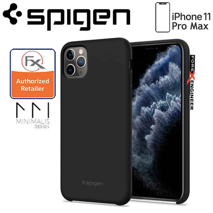 Spigen Silicone Fit for iPhone 11 Pro Max - Black