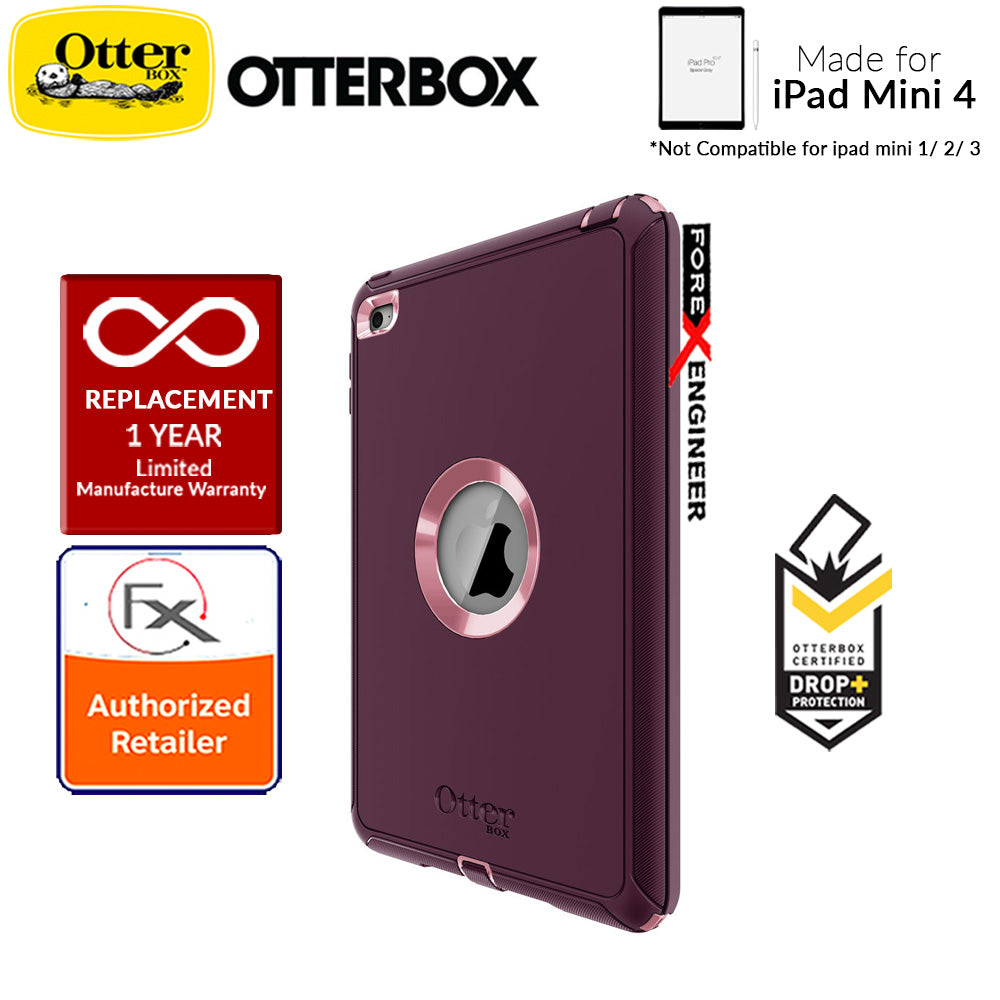 Otterbox Defender Series case for iPad Mini 4 - Mini 5 (Not compatible with ipad mini 1-2-3) - Very Berry